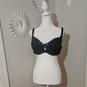Torrid Black Bra with Multicolor Accents